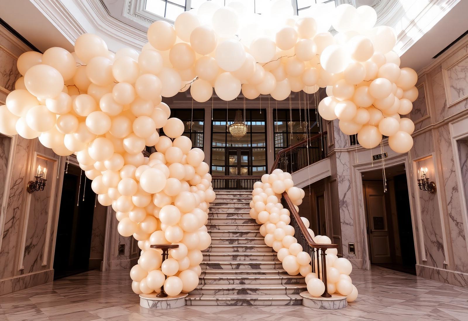Custom balloon installation by Joy Party Balloons